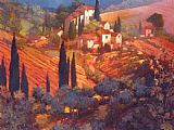Philip Craig Canvas Paintings - View from San Gimignano